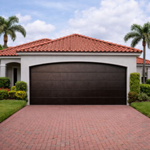 Puerta Seccional Residencial Chocolate Nuez Lisa