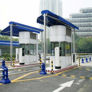 Barrera de Acceso con Estación de Pago Personalizada