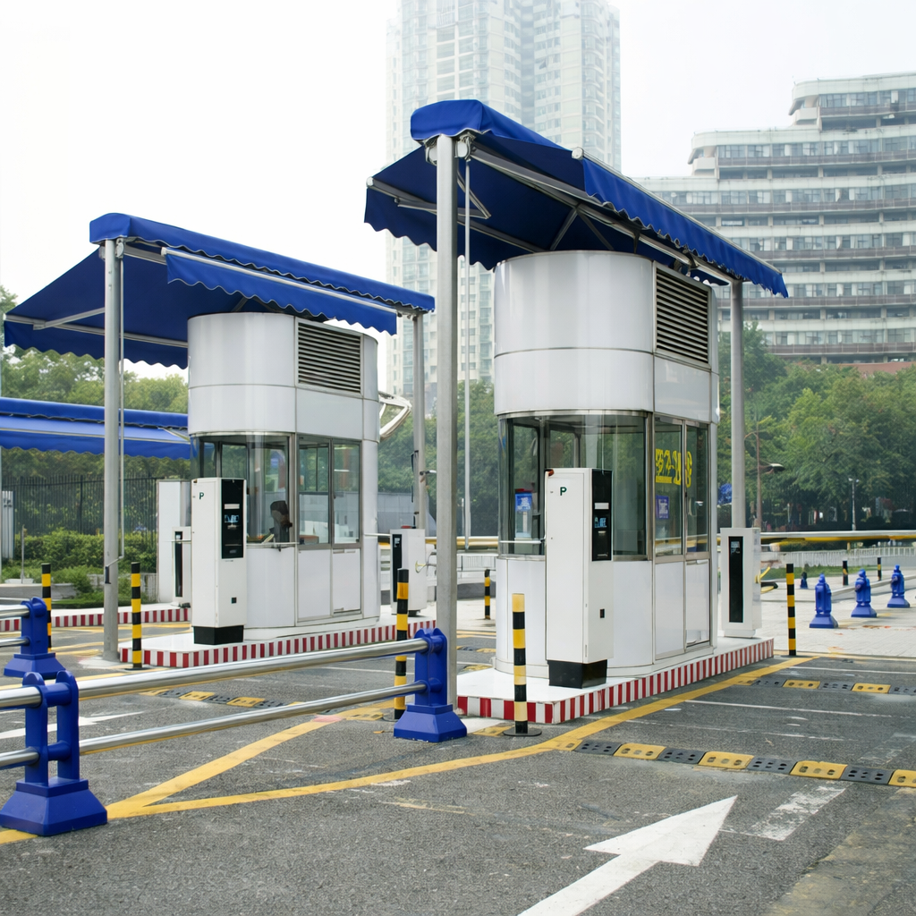 Barrera de Acceso con Estación de Pago Personalizada