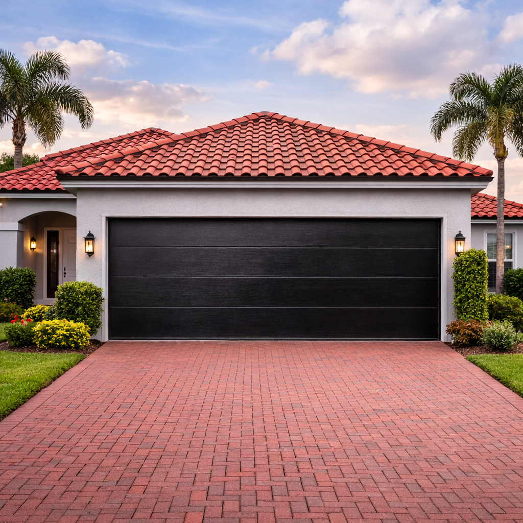 Puerta Seccional Residencial Negra Lisa