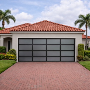 Puerta Seccional Residencial Acrílica con Marco de Aluminio