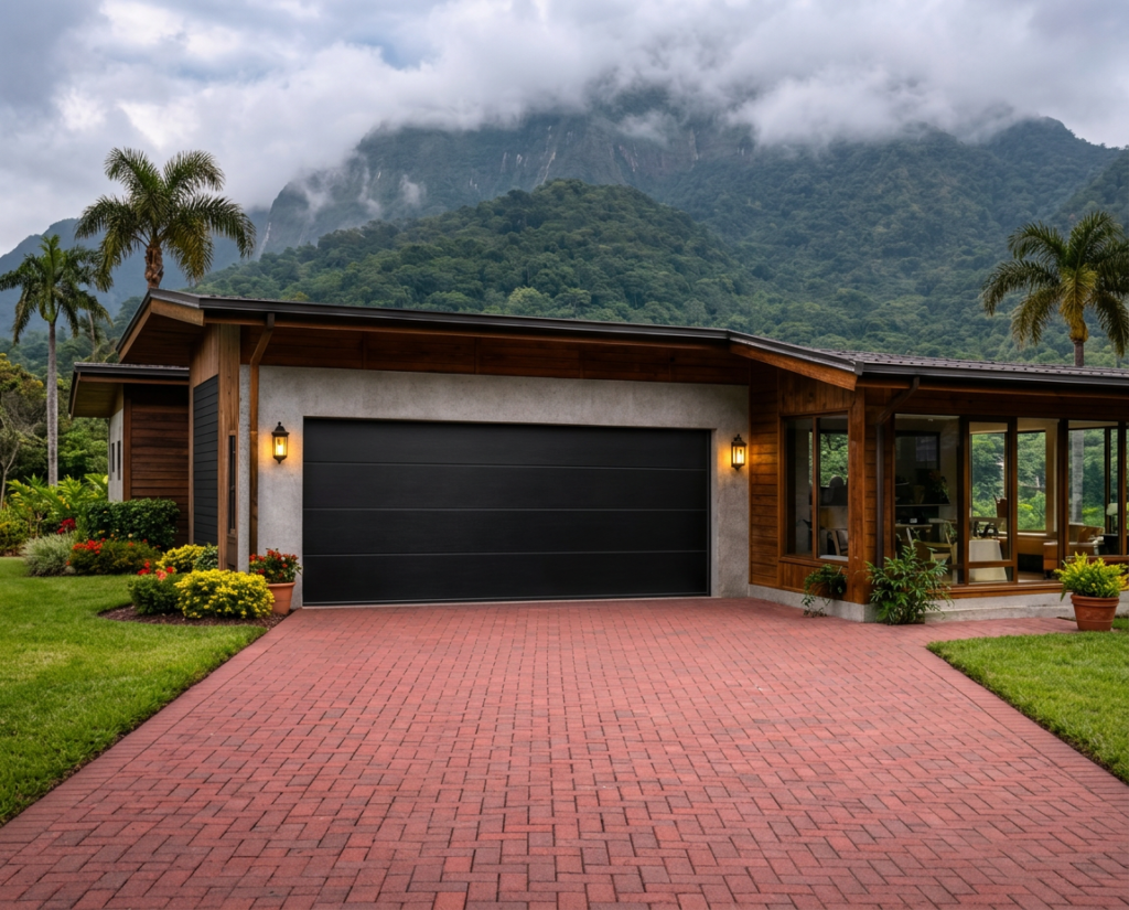 Puerta Seccional Residencial Negra Lisa